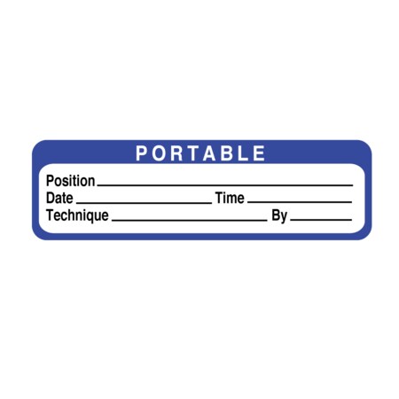 Nevs Portable Exam Labels - Position Date Time 7/8" x 3" X-2993